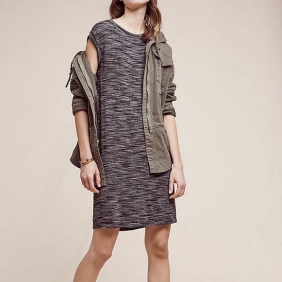 Anthropologie Cloth & Stone Melange Gray T-Shirt Dress Size MP - Picture 11 of 13